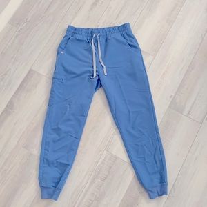 Figs High Waisted Zamora Joggers - Ceil Blue, Medium- Gently Used